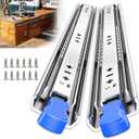 1 Pair 260 Lbs Heavy Duty Locking Drawer Slides Full Extension Ball Bearing Rail with Lock 12 14 16 18 20 22 24 26 28 30 32 36 40 inch Side Mount Industrial Tool Box Runner(28 inch,with M5 Screws)