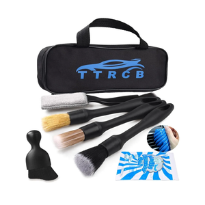 7PCS Car Detailing Brush Set, Ultra Soft Boars Hair Car Interior Detailing Brushes, Car Interior Detailing Kit, Car Cleaning Gel Supplies Kit, Car Dust Brush, Car Accessories for Truck, Suv, Interior