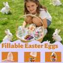 12 Pack 8 Inch Jumbo Clear Easter Eggs Plastic Giant Transparent Easter Eggs Huge Fillable Easter Egg for Easter Theme Party Easter Egg Hunt Party Favor