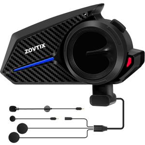 Motorcycle Helmet Headset 8 Riders Communication System X8 Intercom with Music Sharing/HiFi Sound/3 EQ Music Modes/DSP&CVC Noise Cancellation/IP67/FM Radio/Wake up Siri (Carbon Fiber)