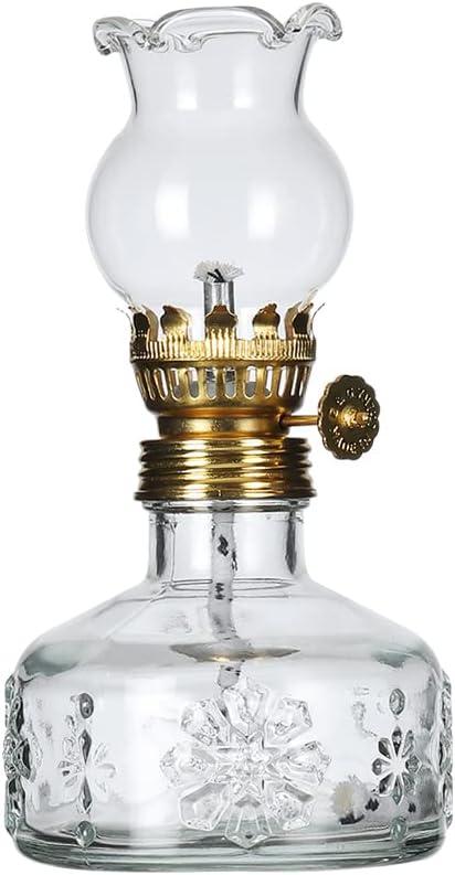 Clear Oil Lamp Rustic Kerosene Lamp Home Decor Lighting Oil Lamp for Indoor Use Antique Chamber Hurricane Lamp Lantern for Emergency Light, Gift (Flower) Clear Oil Lamp Rustic Kerosene Lamp Home Decor Lighting Oil Lamp for Indoor Use Antique Chamber Hurricane Lamp Lantern for Emergency Light, Gift (Flower)