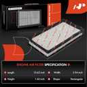 A-Premium Engine Air Filter Compatible with Toyota Camry(Hybrid), RAV4(Hybrid), Corolla, Highlander(Hybrid), Sienna(Hybrid), Avalon(Hybrid), Venza(Hybrid) & Lexus RX350h, ES300h, NX350h & Subaru BRZ