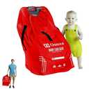 Qanoot Infant Car Seat Travel Bag for Airplane - Durable Gate Check Bag for Car Seats that fits easily on Convertible Car Seats, Infant Carriers & Booster Seats (Hand Carry Bag, Red)