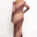 Petal & Pup Women's Hesper-Maxi-Dress-Brown-Multi, Medium
