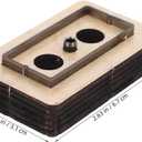 Operitacx Leathercraft Square Scarf Tool 2.64X1.22 Inch DIY Leather Cutting Die Vintage Scarf Buckle Mold for Handcrafted Leather Accessories (Brown)