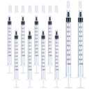 1ml Syringe for Liquid, Oral, Scientific Labs, Measurement, Dispensing, with Cap- 10 Pack 1ml Syringes