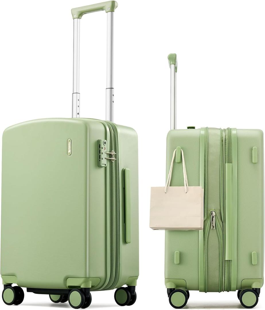 Hanke 20 Inch Expandable Carry On Luggage, Hard Shell with Side Hook, 20 Inch EXT