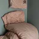 Nestl King Size Comforter Set with 7 Pieces - Pinch Pleated King Comforter, Bed in a Bag, All Season Bed Set, Flat and Fitted Sheets, Pillowcases and Shams in Blush Pink