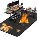 76 ×52 inches Under Grill Mat for Outdoor Grill/ Fireproof Grill Pad for Fire Pit, Double-Sided Indoor Fireplace Mat Fire Pit Mat, Oil-Proof Waterproof BBQ Grill Mats Pad for Deck and Patio Gas Grills