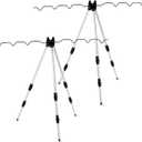 2 Pcs Portable Fishing Rod Holder for Ground Aluminum Alloy Bank Fishing Pole Holders Rack with Lock Banking Fish Rod Holder Pole Stand Fish Accessory Gift for Men Outdoor