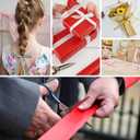 TONIFUL 1 1/2 Inch x 50yd Red Satin Ribbon Solid Fabric Ribbon for Gift Wrapping, Floral Bouquets, Bows and Craft Making, Christmas Valentines Birthday Wedding and Party Decoration