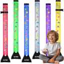 OUTREE 4FT Sensory Bubble Tube, Bubble Tube Lamp with Wall Bracket & Remote