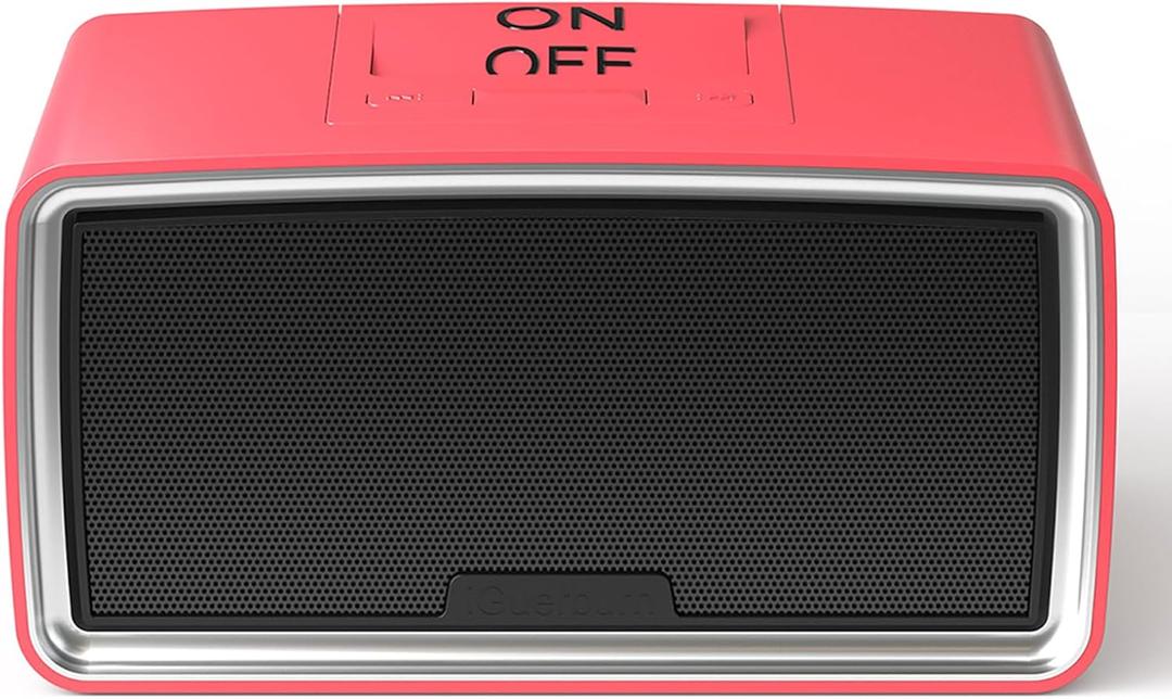 iGuerburn Simple Music Player for Dementia Elderly Seniors Easy MP3 Player as Alzheimers Dementia Visually Impaired Patients Product Gift One-Touch Controls ON/Off Retro Music Box (Red)