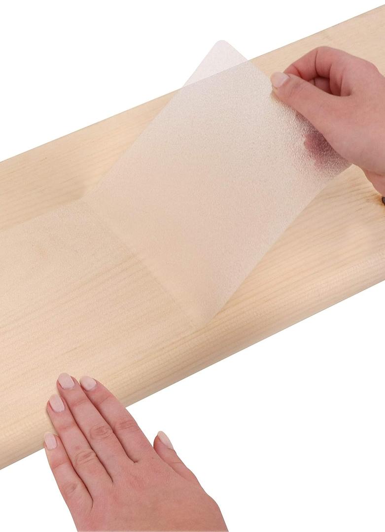 FINEHOUS 6"x40" Non-Slip Stair Treads Tape (15-Pack) - Clear Anti-Slip Indoor Strips