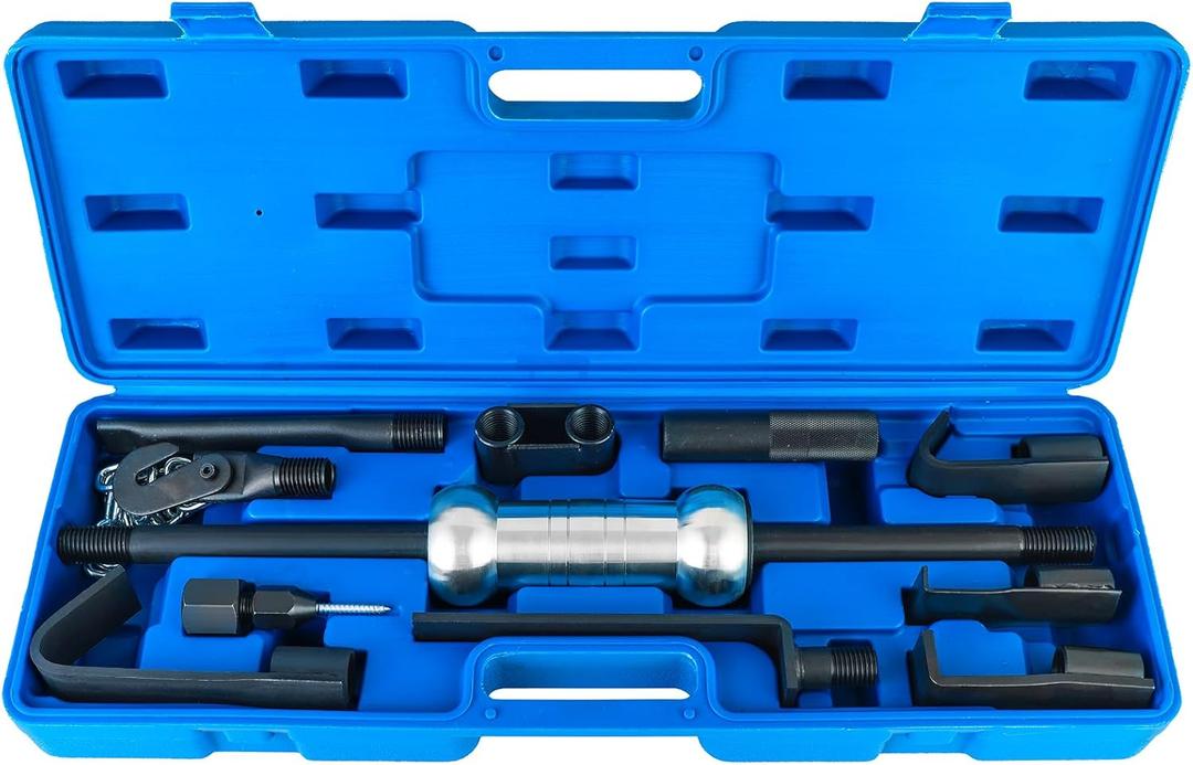 13pcs Heavy Duty Slide Hammer Dent Puller Set | 10lbs Auto Body Repair Tool Kit, Dent Puller Slide Hammer Set, Car Dent Remover Tools for Auto Truck More