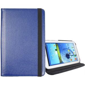 Generic Tablet Leather Flip Case for Samsung Galaxy Tab S 8.4 inch SM-T700 SM-T705, 360 Degree Rotating Stand Case Full Protective Cover Navy Blue