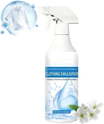 300ML Fly Cloth Cleanse Clothing Emulsifier,Clothing Emulsifier Stain Remover, Non Ionic Laundry Emulsifier Spray,Laundry Spray Stain Removal, No Damage Fabric Spot (1pc)