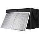 CIVJET 1-Pack Insulated Food Delivery Bag with Hard Bottom, XXX-Large Commercial Food Warmers for Delivery Drivers, Insulated Reusable Grocery Cooler/Hot Bags, Tote Bag for Shopping/Travel, Black