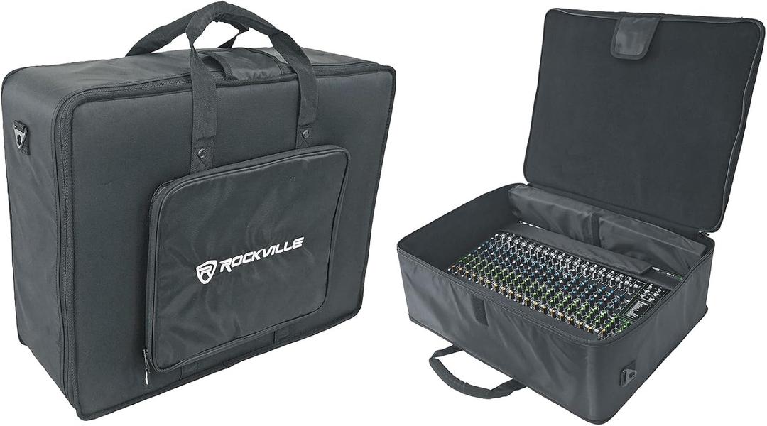 Rockville MBP2620 26"x20" Pro Mixer Bag, Rugged Design, Padded Dividers, Water Resistant, Comfort Straps, Perfect for Mixers and DJ Equipment