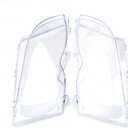 Car Headlight Lenses, 2pcs Car Left & Right Headlight Clear Lens Cover for 3 Series E46 01-05 Facelift 63126924043 63126924044