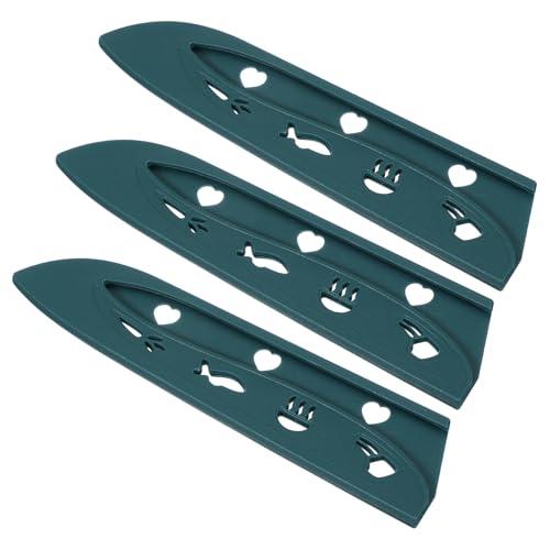 PATIKIL 2Pcs Plastic Safety Knife Cover Sleeves for 7" Chef Knife, Chopping Knife Guard Blade Protector Universal Knife Sheath for Kitchen Bar, Green