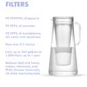 LifeStraw Home Water Filter Pitcher, 10-Cup, White, BPA Free Designed for Everyday Protection Against Bacteria, parasites, microplastics, Lead, Mercury, PFAS and a Variety of Chemicals