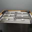 6-Pan Commercial Food Warmer Buffet Server Food Warming Tray Electric Food Steamer Stainless Steel Chafing Dishes Table Steamer Soup Station