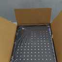 Peg Board, 4 Pack Metal Pegboard Panels with 50 Hooks, Black Pegboards Wall Organizer, Heavy Duty Peg Board for Walls Home, Garage Tool Storage, Office Organization, Craft Room, Kitchen (16x12"- 4 Pcs)