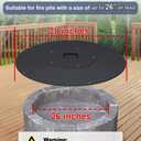 32" Round Fire Pit Lid Fits for Bonfire Pits up to 30", Metal Cover with Handle, All-Weather Resistance Outdoor Firepit Accessory, Smokeless Fire Pit Cover for Fire Tables