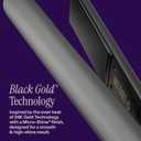 HOT TOOLS Black Gold Ionic 1 1/4 Inch Flat Iron, Use as Straightener for Sleek Straight Hair or Use Rounded Edges for Shiny Curls and Waves, Stylist-Preferred
