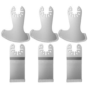 LEILUO 6Pcs Diamond Oscillating Multi Tool Blades Kit for Grout Removal Fit DeWalt Milwaukee Makita Ryobi and More