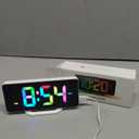 Digital Alarm Clock, Large LED Digital Clock for Bedrooms with 10 Color Changing Night Light, Adjustable Brightness, USB Charging Port, Bedside and Desk Clock for Living Room Office Decor (White)