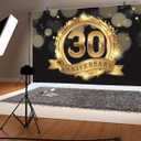Yeele 10x6.5ft Celebrate 30Th Anniversary Photography Backdrop Birthday Wedding Anniversary Ribbon Party Banner Decoration Background Picture Couple Man Woman Portrait Shooting Studio Props Wallpaper