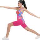 80s Womens Workout Costume,Adult 80s Outfit, Swimwear Suit for Halloween Cosplay, Couples Costume Set (Pink, XL)