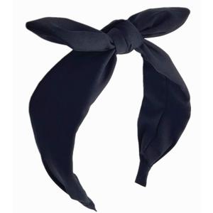 1Pcs Knotted Headbands for Women,Turban Headband Wide Headbands Bowknot Hair Band for Women (Black)