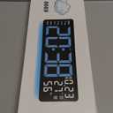 JoFomp 17.3" Large Digital Wall Clock, LED Digital Clock Large Display with Remote Control, Alarm Clock with Temp/DST/Dimmer/Humidity/Timer/Ambient Light - 12/24H, Alarm Wall Clock for Bedroom (Blue)