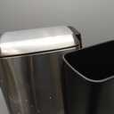 10 Liter/2.6 Gallon Stainless Steel Trash Can with Soft Close Lid, Removable Inner Wastebasket,Small Garbidge Can for Bathroom Bedroom Office,Anti-Fingerprint Brushed Finish,Silver
