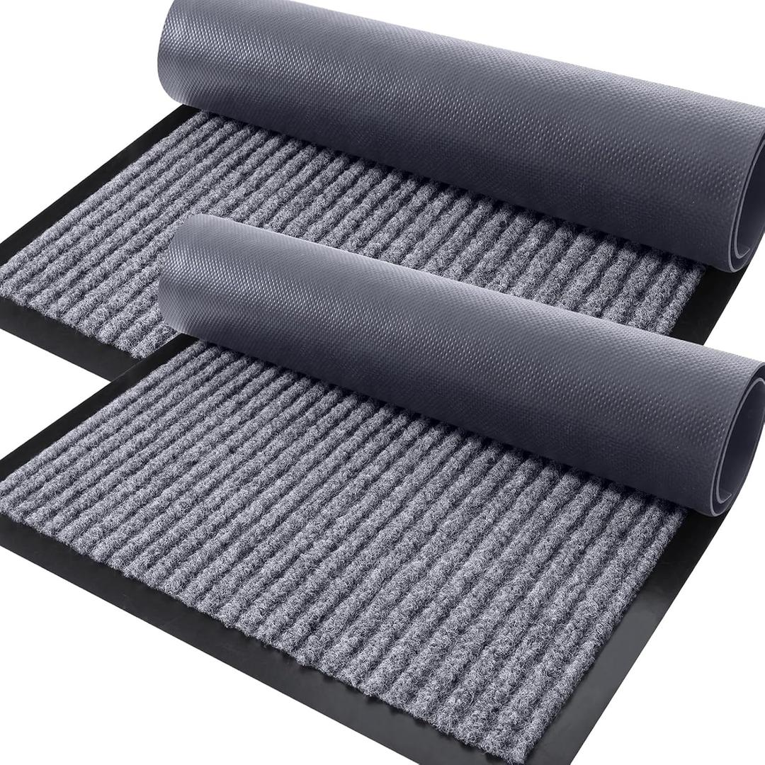 OLANLY 2-Pack Front Door Mats 71x23, Waterproof Heavy-Duty Doormats