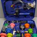 Orion Motor Tech Coolant Pressure Tester Kit, 26pc Coolant Vacuum Refill Kit with 18 Radiator Adapters, Radiator Cooling System Pressure Tester & Filler Kit with Vacuum Pump Vacuum Purge & Refill Tool