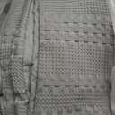 GarveeHome King Heated Comforter Electric Blanket, 104"x90" Waffle Weave Heating Blanket with Wireless LCD Controller, 6 Heat Levels & 2-10H Time Settings, UL Certified, Grey