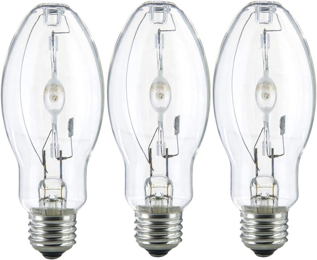 (3 Pack) MH100/U/MED 100W Metal Halide Bulb ED17 Medium Base Clear
