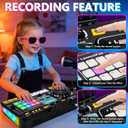 Kids DJ Mixer Controller Table Musical Toy with LED Lights Sound Effect Microphone Piano DJ Mixer Board Music Toys for Kids, Birthday Gift Toys for 3 4 5 6 7 Year Old Boy Girl