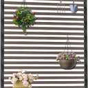 Outdoor 3FT x 6FT Metal Privacy Screen, Privacy Fence Panels for Outside, Decorative Room Divider, Tall Fence Sticks for Backyard Patio Garden, Brown
