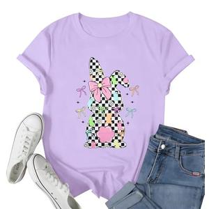 Funny Easter Shirt Women Chillin’ with My Peeps T-Shirt Happy Bunny Tee Rabbit Graphic Tee Top 2XL