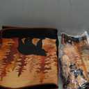 10 Pcs Farmhouse Kitchen Decor Set 4 Brown Bear Kitchen Towels 2 Forest Wild Animal Pot Holders 2 Rustic Deer Oven Mitts 2 Vintage Forest Wildlife Rug for Cooking Baking Mom Housewarming Gift