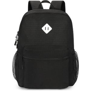 STEAMEDBUN Black Backpack for School,Teens Boys Backpack for Elementary School Bag (Medium - 17"H)