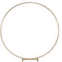 Gold Round Backdrop Stand, Round Backdrop Stand, Stable Enlarged Base Iron Circle Arch Frame for Wedding Party Lawn Decoration, Circle Arch Kit for Birthday, Wedding, Graduation, Photo Background Party