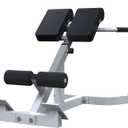 Adjustable Roman Chair, Hyperextension Bench for Back Exercise, White, Steel Frame, Multi-Position Core Training Equipment, Home Men Women Full Body U-Shaped Base