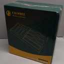 Calmbee 9-in-1 Bamboo Kitchen Organizer - Black & Multicolor Modern Minimalist Caddy with 3-in-1 Wrap Dispenser, Cutter & Bag Organizer