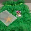 Hillban 23 Pcs Christmas Tree Costume Set Festive Party Dress Outfit Tulle Skirts Star Headband Beard Ornaments for Women (Small)